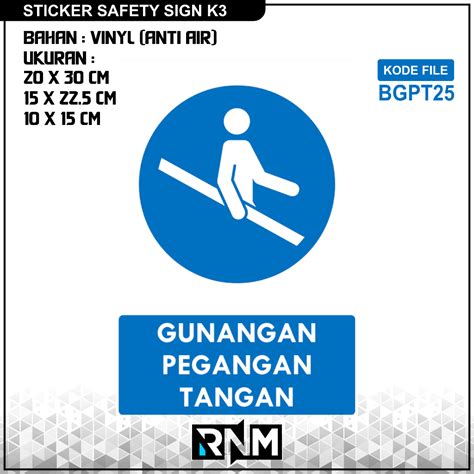 Jual Sticker Safety Sign Rambu K Gunakan Pegangan Tanga Shopee Indonesia