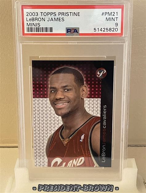 Topps Pristine Pm Lebron James Mini Rookie Psa Mint Ebay