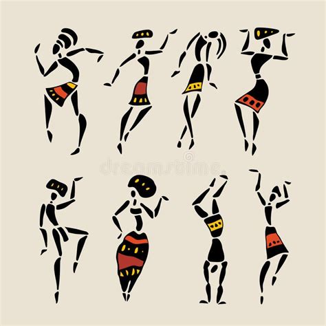 Photo About Figures Of African Dancers People Silhouette Set Vector