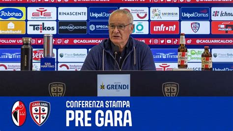 BARI CAGLIARI RANIERI IN CONFERENZA STAMPA PRE GARA SERIE BKT