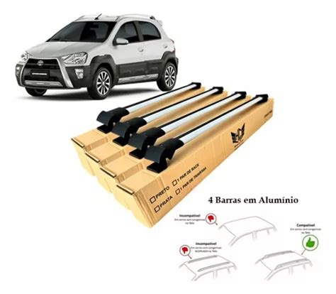 Travessa De Teto Rack Bagageiro Toyota Etios Cross 4 Barras