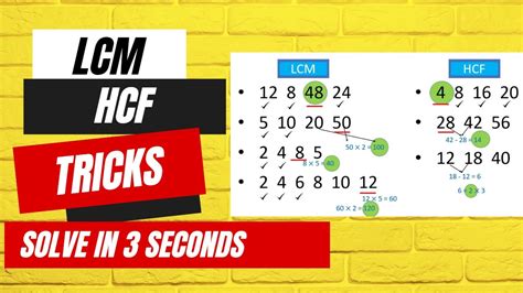 Lcm Hcf Shortcut Tricks Hcf And Lcm Magical Tricks Youtube