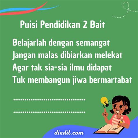 22 Puisi Pendidikan 2 Bait ~ Singkat Penuh Makna Indah