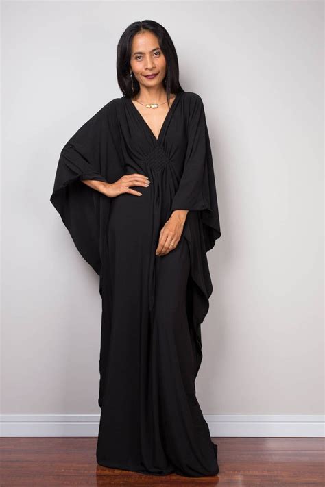 Black Kaftan Dress Black Dress For Women Maxi Dress Loose Fitting