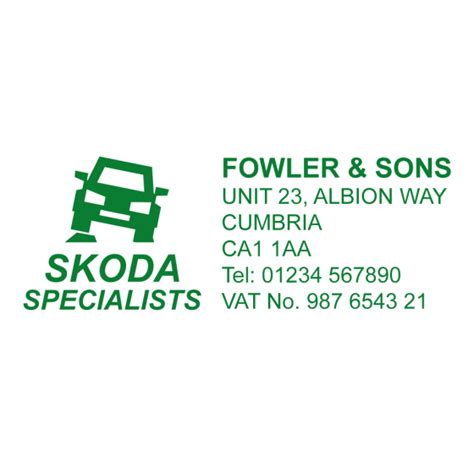 Skoda Service Book Stamp Stamps Direct Ltd