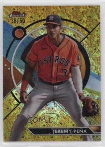 2023 Topps Finest Extended Gold Mini Diamond Refractor 50 Jeremy Pena