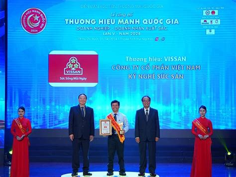 VISSAN đạt danh hiệu Top 10 Thương hiệu mạnh Quốc gia năm 2024 Báo