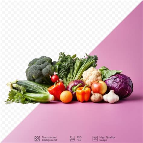 Premium PSD Fresh Raw Vegetables On Transparent Background For A