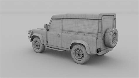 Land Rover Defender 90 Hard Top Hdri 3d Model 59 Blend Stl Obj