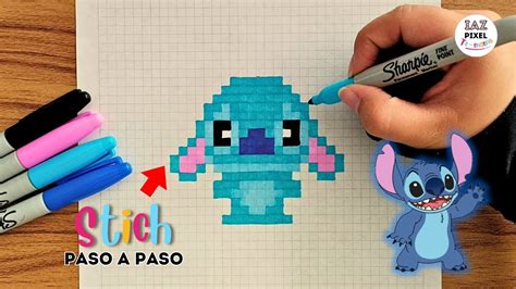 Como Pintar A STITCH En PIXEL ART Tutorial Paso A Paso Stich YouTube