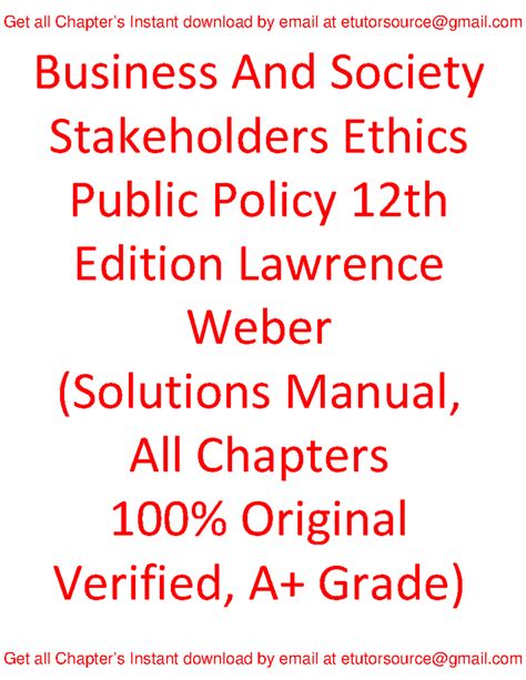 Business And Society Stakeholders Ethics Public Policy 17th Edition 3