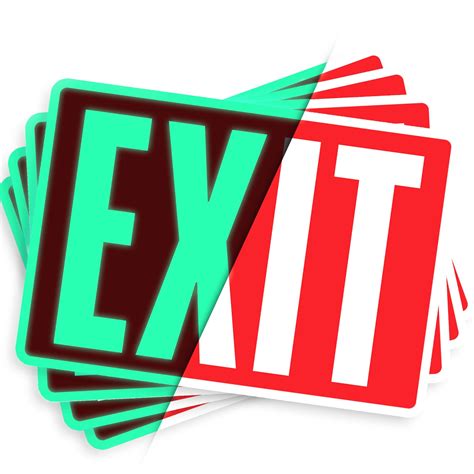 Glow-in-the-dark Emergency Exit Sign Sticker | Assured Signs – ASSURED