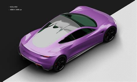 Premium Psd Isolated Realistic Metallic Purple Electric Performance