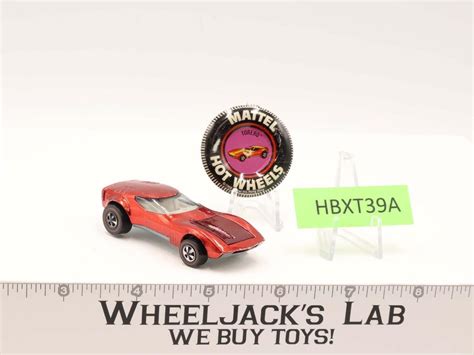 Torero Red 1969 Hot Wheels Mattel Vintage Redline RL WITH BUTTON Wheeljack S Lab