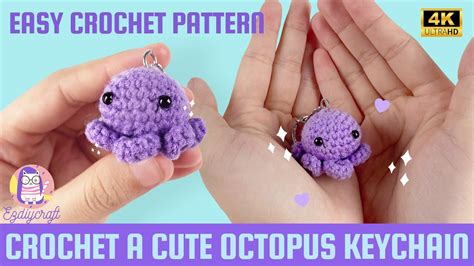 How To Crochet Cute Octopus Keychain Easy Crochet For Beginners