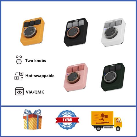 DOIO KB03 01 Mini Aluminum Alloy Keyboard Dual Knob 3 Key RGB Hot Swappable Mini Keyboard