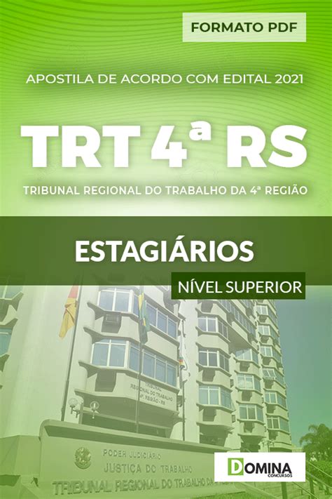 Apostila Seletivo Trt Regi O Rs Estagi Rio