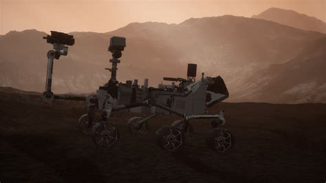 Curiosity Mars Rover exploring the surface of red planet 6188295 Stock ...