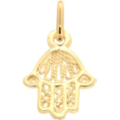 Pendentif Main De Fatma En Or Jaune Filigrane Carats Cha Ne Offerte