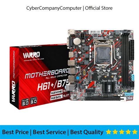 Motherboard H61 Lga 1155 Varro H61 Plus B75 Usb 3 0 M 2 Nvme Mainboard