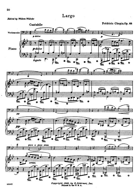 Cello Sonata Op 65 Chopin Frédéric IMSLP Free Sheet Music PDF