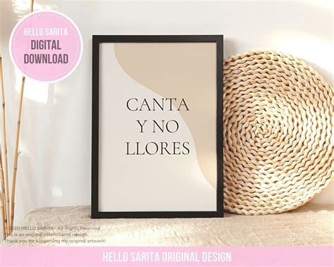 Canta Y No Llores Mexico Art Latina Art Mexico Wall Art Latinx Art