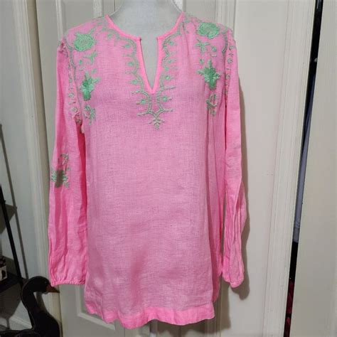 Nwot Lilly Pulitzer Coby Linen Blouse Sz L In Lilly Pulitzer