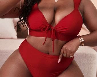 Plus Size Bikini Etsy