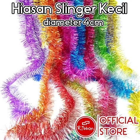 Hiasan Slinger Kecil Diameter Cm Dekorasi Tinsel Rumbai Pesta Hantaran