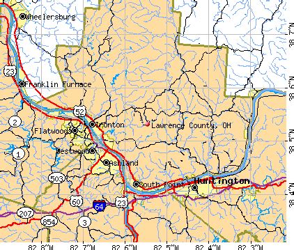 Lawrence County Ohio Map - Table Rock Lake Map