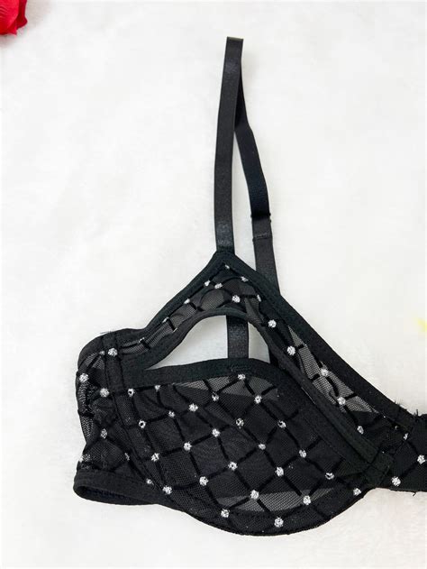 Black Lenceria Sex Sexy Bralette Cheap Ladies Brassiere Women Bling