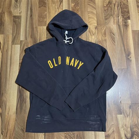 Large navy blue old navy hoodie - Depop