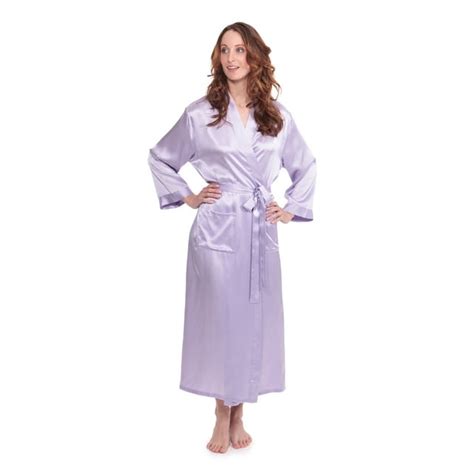 Texeresilk Womens 100 Long Silk Robe Luxury Bathrobe Perla