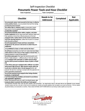 Power Tool Inspection Checklist Template Excel - Fill Online, Printable ...