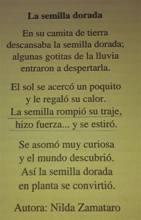 Cuales Son Los Versos En El Poema La Semilla Dorada Brainly Lat