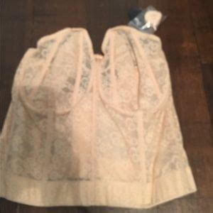 Elila Intimates Sleepwear Elila Lace Strapless Longline Bra Nude Poshmark