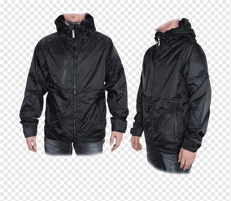 Chaqueta Capucha Rompevientos Ropa Negra Png Pngwing