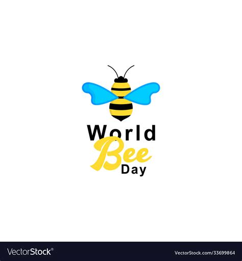 World Bee Day Logo Template Design Royalty Free Vector Image