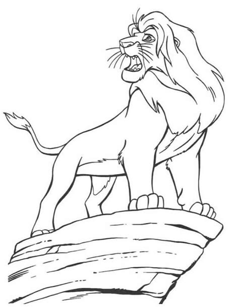 O Rei Leão Mufasa para colorir imprimir e desenhar Colorir Me