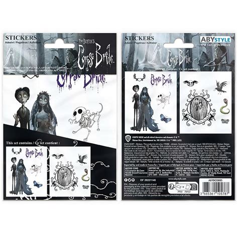 Corpse Bride Characters Klisterm Rken Stickers Merch