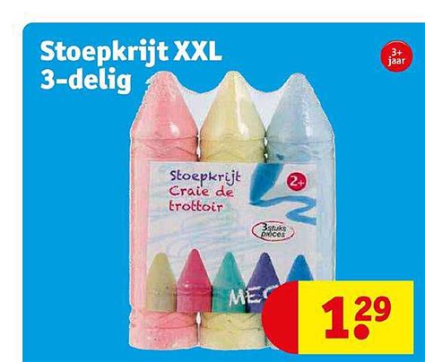 Stoepkrijt Xxl 3 Delig Aanbieding Bij Kruidvat 1foldersnl