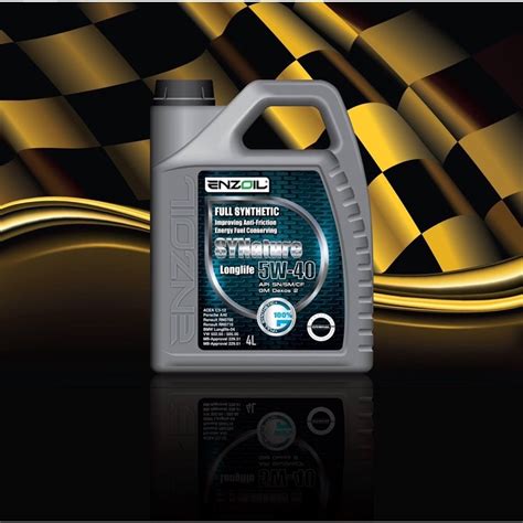 Enzoil Synature 5W40 API SN SM CF Fully Synthetic Engine Oil 4 Liter