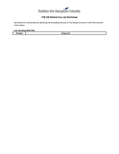 Cyb Module Four Lab Worksheet Repaired Cyb Module Four Lab