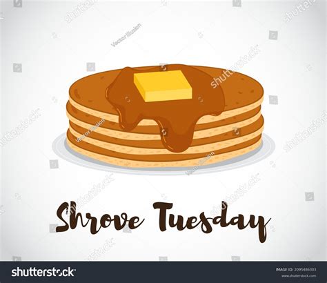 Happy Shrove Tuesday Pancake Day Vector Stock Vector Royalty Free