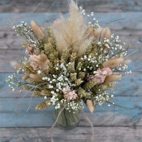 Pampas Boho Blossom Jam Jar Posy Buy Online Or Call