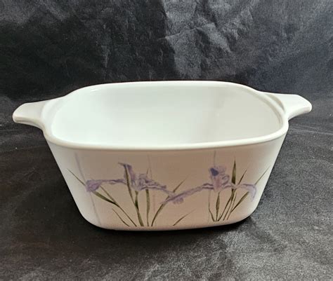 Corning Ware Shadow Iris Small Square Pan With Handles Vintage 700ml