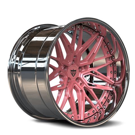 Custom Deep Dish 2 Piece Forged Wheels Rv T081 Pink Rims