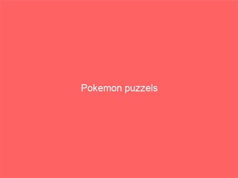 Pokemon Puzzels Goedgeschenk Nl Cadeau Geschenken Site