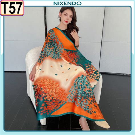 Khăn Choàng Lụa Đi Biển Bản To x cm Áo Choàng Bikini Quàng Cổ Choàng Vai Phong Cách