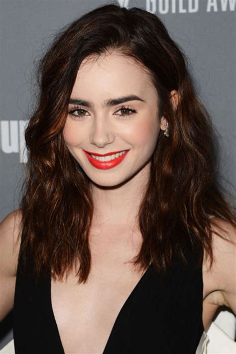 Lily Collins Pink Hair